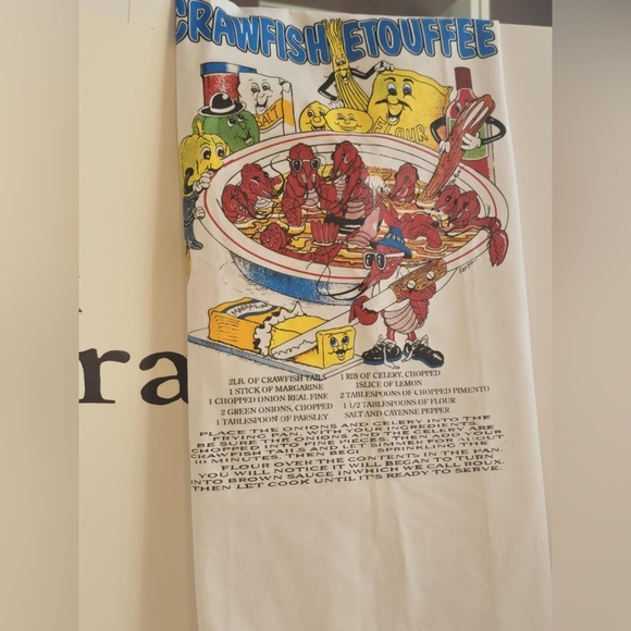 Other - Vintage Crawfish Etoufee Apron With Recipe NOLA Lovers
